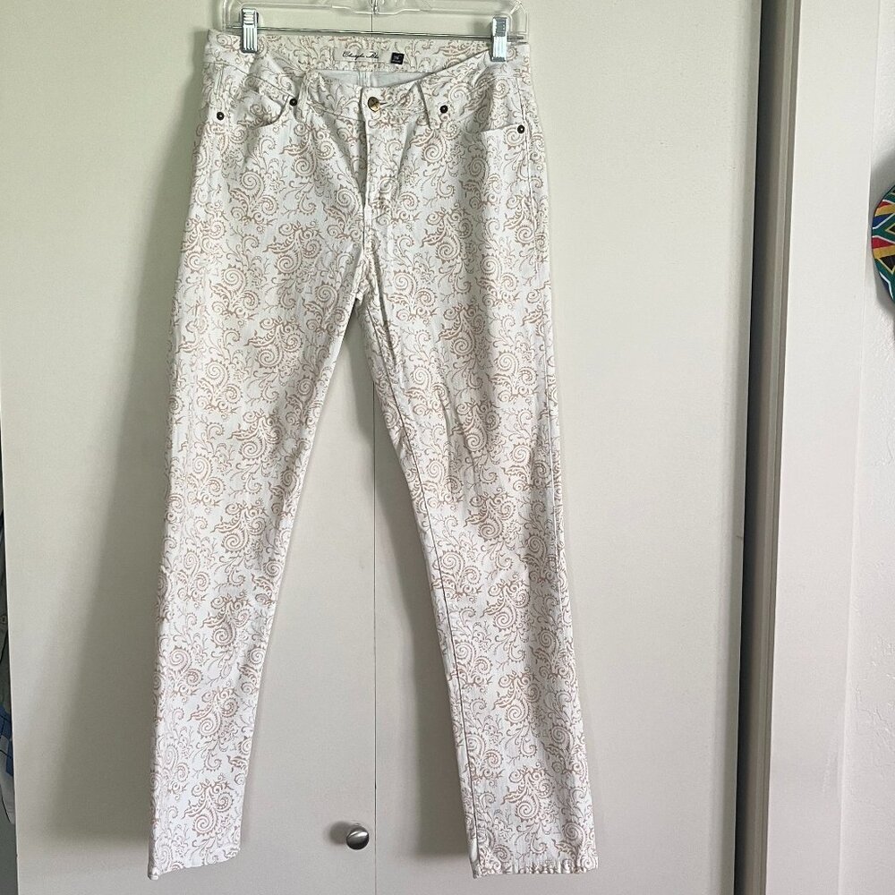 Christopher Blue patterned ankle jeans